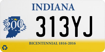 IN license plate 313YJ