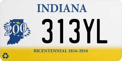 IN license plate 313YL