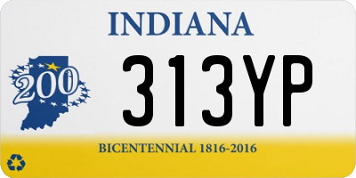 IN license plate 313YP