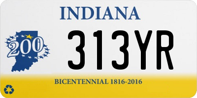 IN license plate 313YR