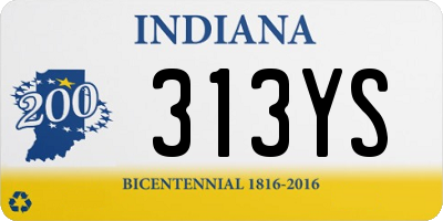 IN license plate 313YS