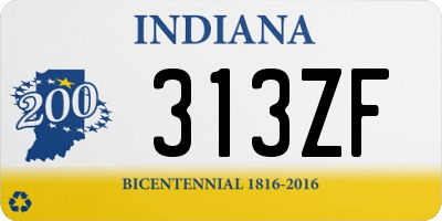 IN license plate 313ZF