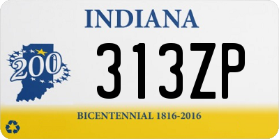 IN license plate 313ZP