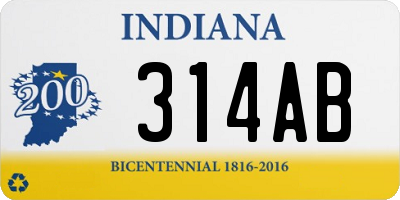 IN license plate 314AB