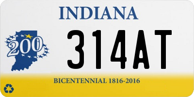 IN license plate 314AT