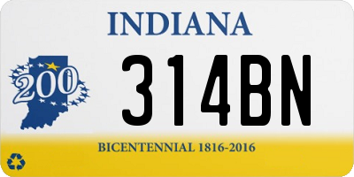 IN license plate 314BN