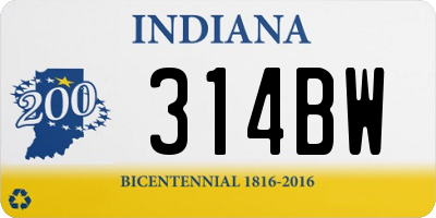 IN license plate 314BW