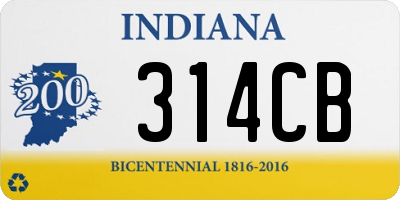 IN license plate 314CB