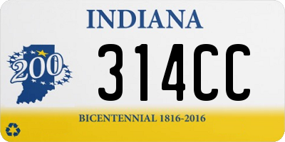 IN license plate 314CC