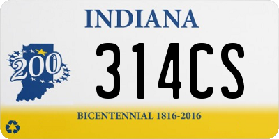 IN license plate 314CS