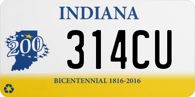 IN license plate 314CU