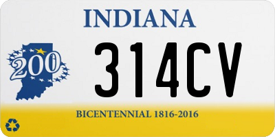 IN license plate 314CV