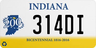 IN license plate 314DI