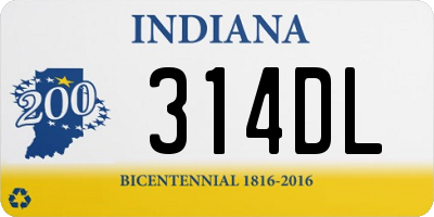 IN license plate 314DL