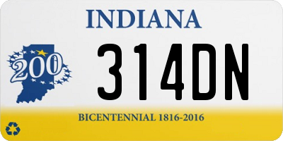 IN license plate 314DN