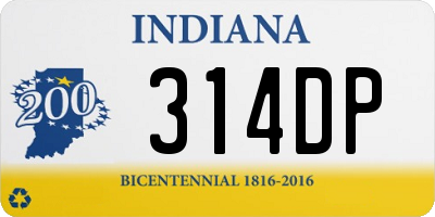 IN license plate 314DP