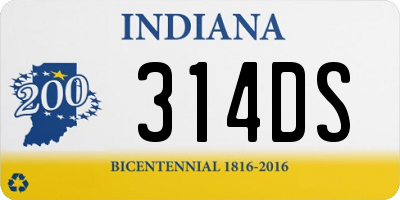 IN license plate 314DS