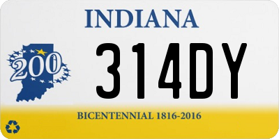 IN license plate 314DY