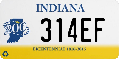 IN license plate 314EF