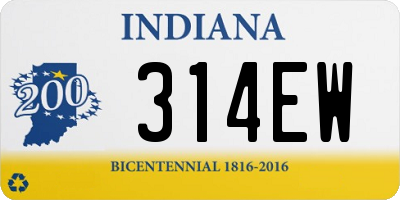 IN license plate 314EW