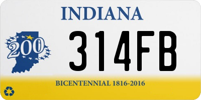 IN license plate 314FB