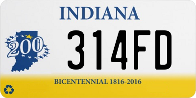 IN license plate 314FD