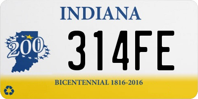 IN license plate 314FE