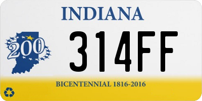 IN license plate 314FF