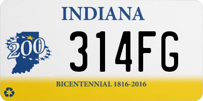 IN license plate 314FG