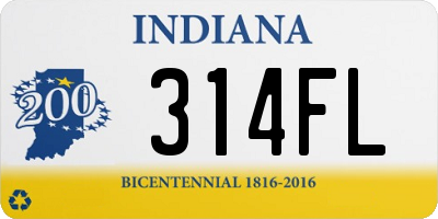 IN license plate 314FL