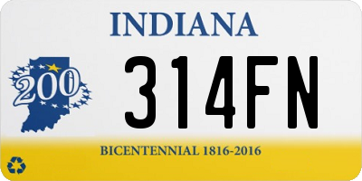 IN license plate 314FN