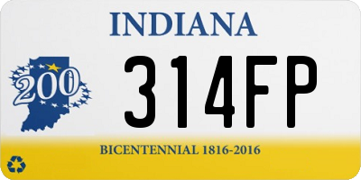 IN license plate 314FP