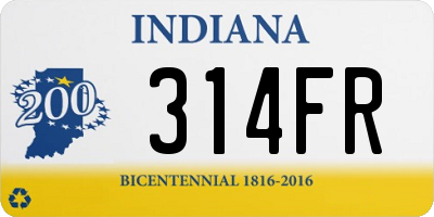 IN license plate 314FR