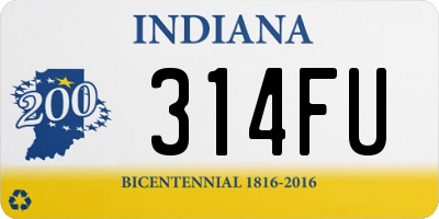 IN license plate 314FU