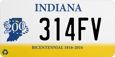 IN license plate 314FV