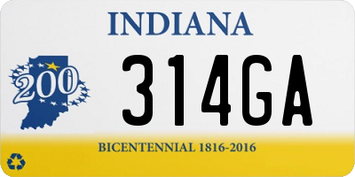 IN license plate 314GA