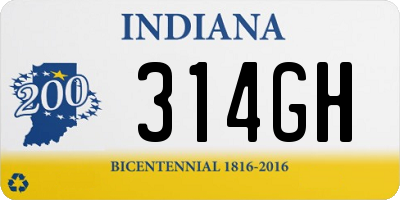 IN license plate 314GH