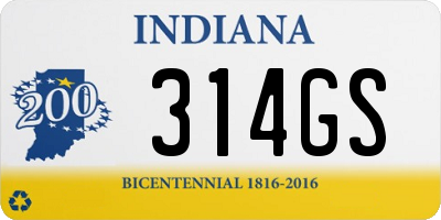 IN license plate 314GS