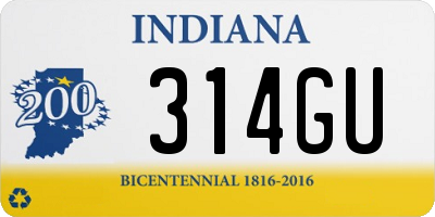 IN license plate 314GU