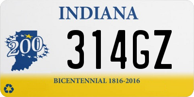 IN license plate 314GZ