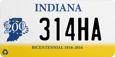 IN license plate 314HA