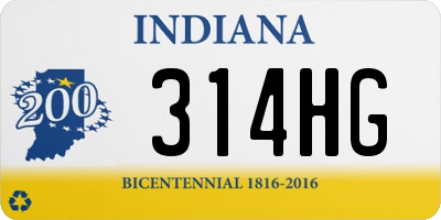 IN license plate 314HG