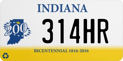 IN license plate 314HR