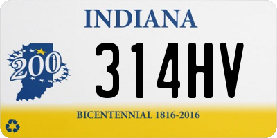 IN license plate 314HV