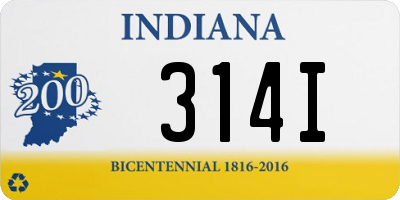 IN license plate 314I