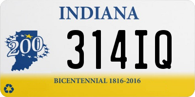 IN license plate 314IQ