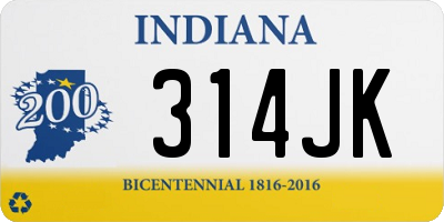 IN license plate 314JK