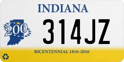 IN license plate 314JZ