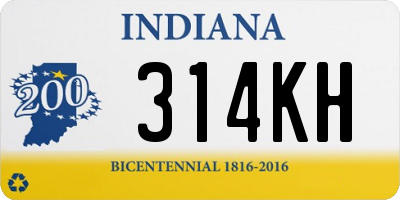 IN license plate 314KH