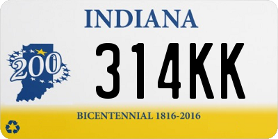 IN license plate 314KK